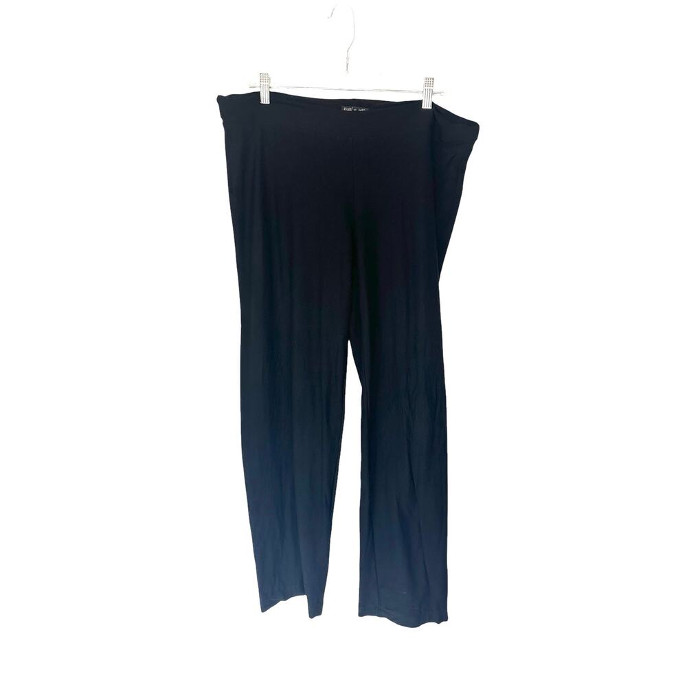 Eileen Fisher Black Casual‎ Basic Pull On Stretch Straight Leg Pants Medium
